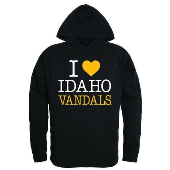 W Republic 553-395-BLK-05 University of Idaho I Love Hoodie, Black - 2XL