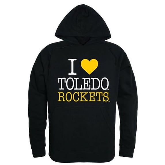 W Republic 553-396-BLK-03 University of Toledo I Love Hoodie, Black - Large