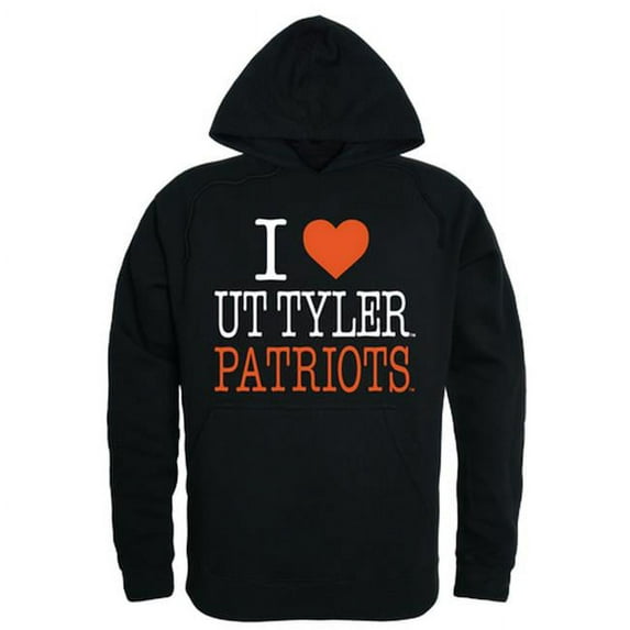 W Republic 553-436-BLK-05 Men Ut Tyler Patriots I Love Hoodie, Black - 2XL