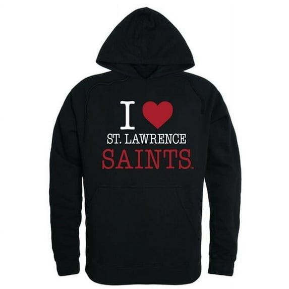 W Republic 553-460-BLK-03 Men St. Lawrence University I Love Hoodie, Black - Large