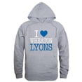 thumbnail image 1 of W Republic 553-605-HGY-03 Wheaton College Lyons I Love Hoodie, Heather Grey - Large, 1 of 1