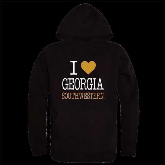 W Republic 553-647-BLK-04 Georgia Southwestern State University Hurricanes I Love Hoodie, Black - Extra Large