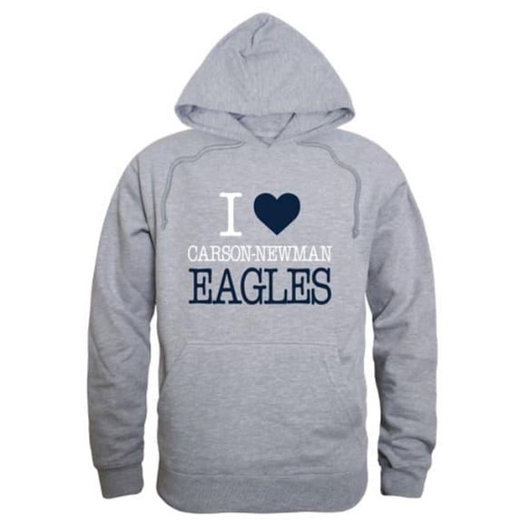 W Republic 553-702-HGY-05 Carson-Newman University Eagles I Love Hoodie, Heather Grey - 2XL