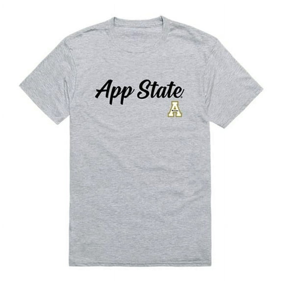 W Republic 554-104-HGY-01 Appalachian State University Script T-Shirt, Heather Grey - Small