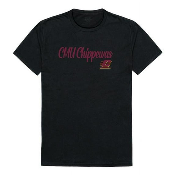 W Republic 554-114-BLK-05 Central Michigan University Script T-Shirt, Black - 2XL