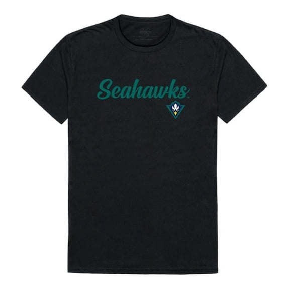 W Republic 554-139-BLK-02 University of North Carolina Wilmington Script T-Shirt, Black - Medium