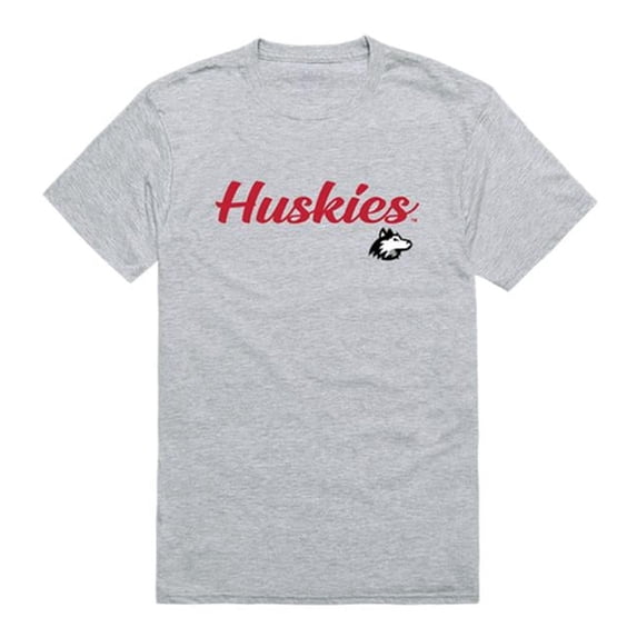 W Republic 554-142-HGY-03 Northern Illinois University Script T-Shirt, Heather Grey - Large