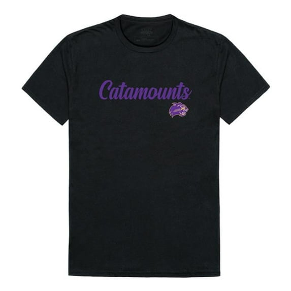 W Republic 554-156-BLK-03 Western Carolina University Script T-Shirt, Black - Large