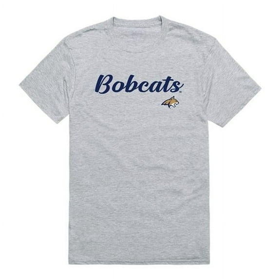 W Republic 554-192-HGY-01 Men Montana State Bobcats Script T-Shirt, Heather Grey - Small