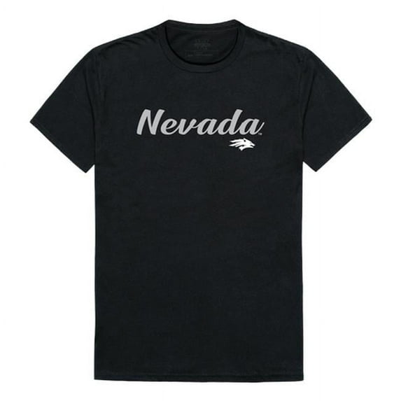 W Republic 554-193-BLK-05 Men University of Nevada Wolf Pack Script T-Shirt, Black - 2XL