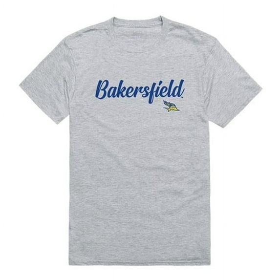 W Republic 554-203-HGY-02 Men Cal State Bakersfield Roadrunners Script T-Shirt, Heather Grey - Medium