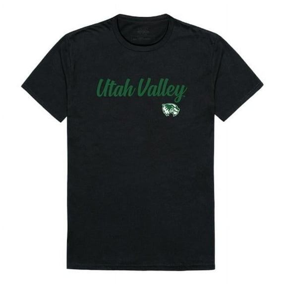 W Republic 554-210-BLK-01 Men Utah Valley University Wolverines Script T-Shirt, Black - Small