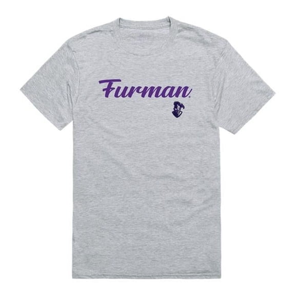 W Republic 554-220-HGY-05 Men Furman University Script T-Shirt, Heather Grey - 2XL