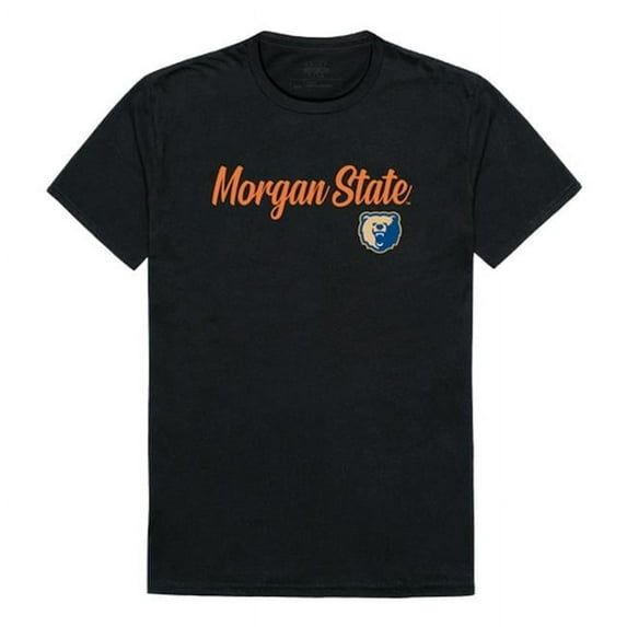 W Republic 554-224-BLK-04 Men Morgan State Bears Script T-Shirt, Black - Extra Large