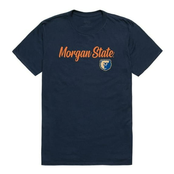 W Republic 554-224-NVY-05 Men Morgan State Bears Script T-Shirt, Navy - 2XL