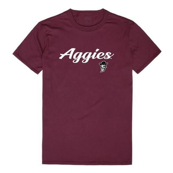 W Republic 554-225-MAR-01 Men New Mexico State Aggies Script T-Shirt, Maroon - Small