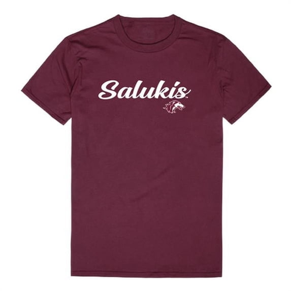 W Republic 554-234-MAR-01 Men Southern Illinois Salukis Script T-Shirt, Maroon - Small