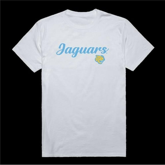 W Republic 554-235-WT2-03 Southern University Jaguars Script T-Shirt, White - Large