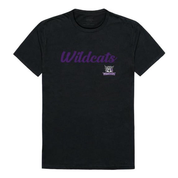 W Republic 554-251-BLK-03 Weber State University Mens Script T-Shirt, Black - Large