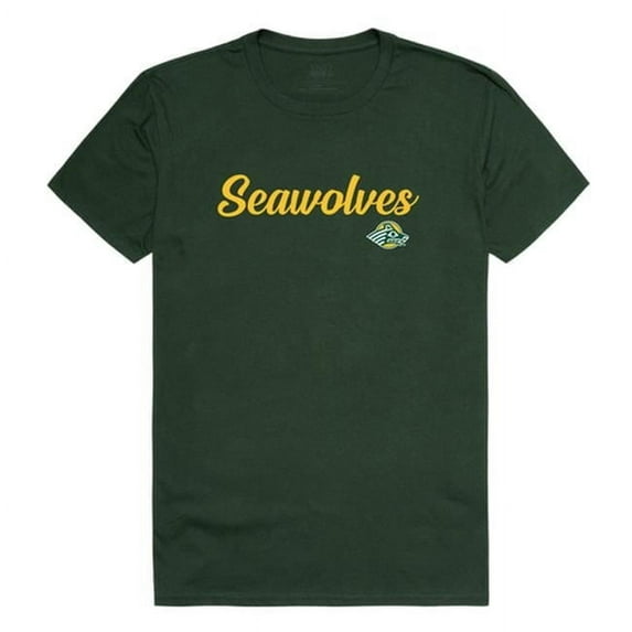 W Republic 554-259-FOR-02 University of Alaska Anchorage Mens Script T-Shirt, Forest - Medium