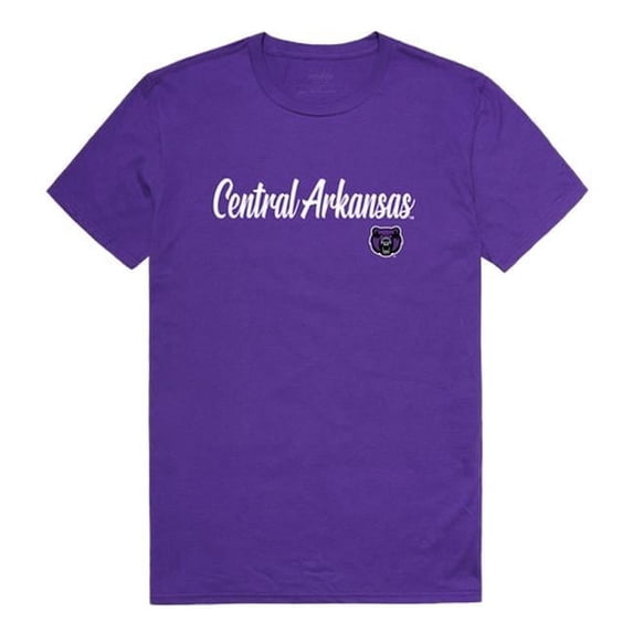 W Republic 554-278-PUR-03 University of Central Arkansas Mens Script T-Shirt, Purple - Large