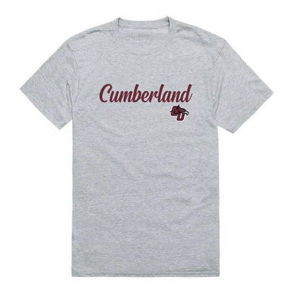 W Republic 554-287-HGY-01 Men Cumberland University Phoenix Script T-Shirt, Heather Grey - Small