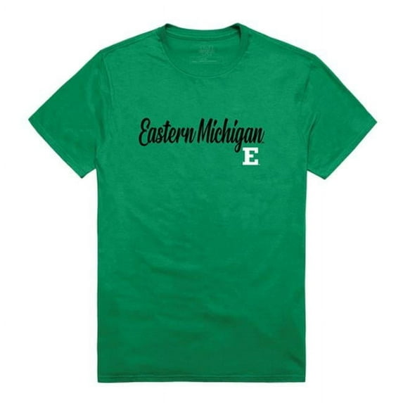 W Republic 554-295-KEL-05 Men Eastern Michigan Eagles Script T-Shirt, Kelly Green - 2XL