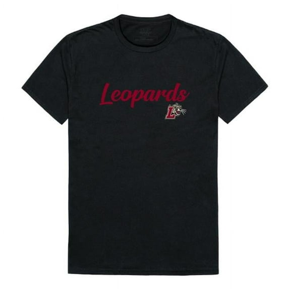 W Republic 554-323-BLK-02 Men Lafayette Leopards Script T-Shirt, Black - Medium