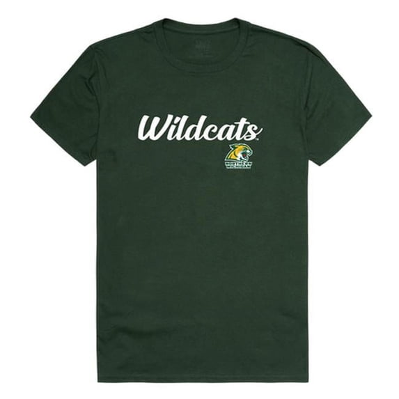 W Republic 554-357-FOR-01 Men Northern Michigan Wildcats Script T-Shirt, Forest Green - Small