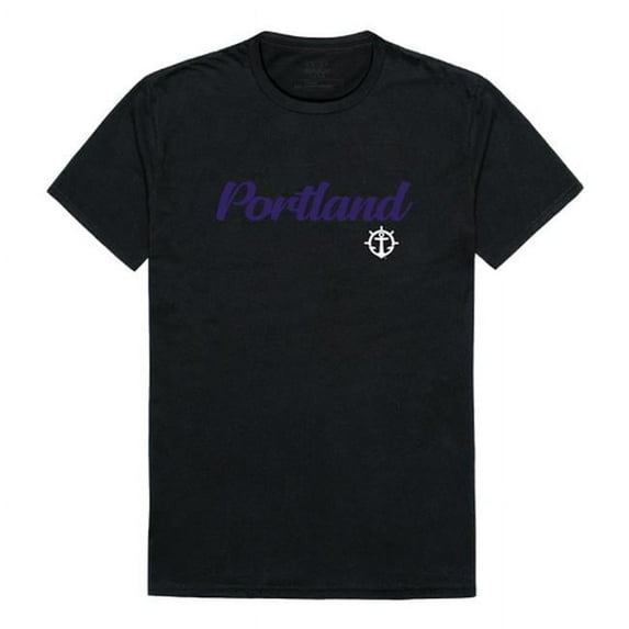 W Republic 554-363-BLK-01 Men Portland Pilots Script T-Shirt, Black - Small