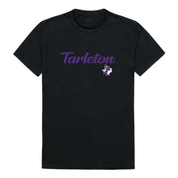 W Republic 554-389-BK2-03 Tarleton State University Texans Script T-Shirt, Black - Large