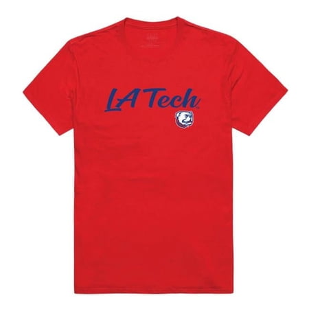 W Republic 554-419-RD2-03 Louisiana Tech University Bulldogs Script T-Shirt, Red - Large