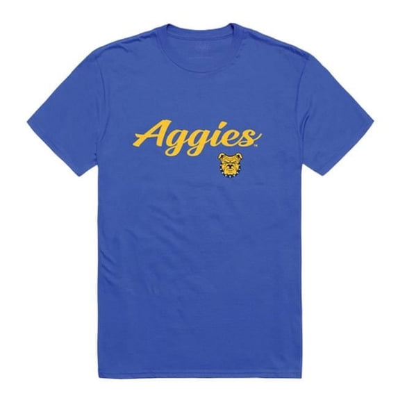 W Republic 554-470-RYL-02 North Carolina Agricultural & Technical State University Aggies Script T-Shirt, Royal - Medium