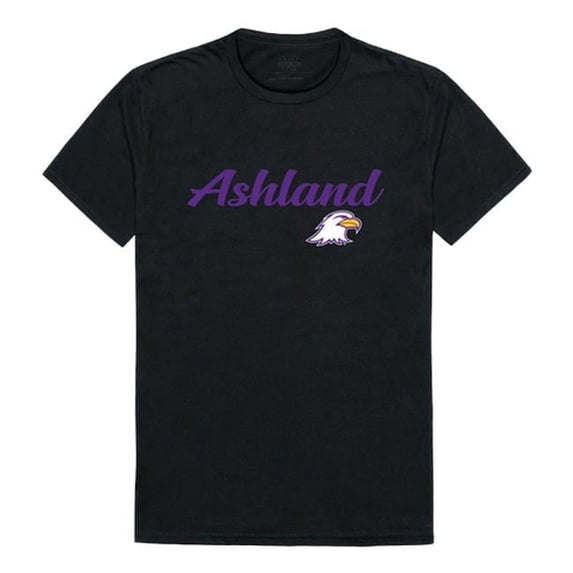 W Republic 554-476-BLK-02 Ashland University Eagles Script T-Shirt, Black - Medium