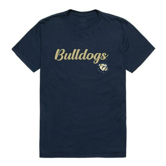 W Republic 554-488-NVY-04 Wingate University Bulldogs Script T-Shirt, Navy - Extra Large