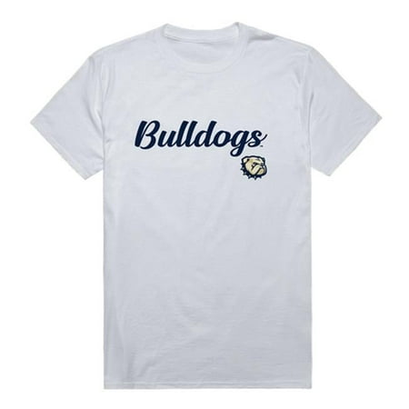 W Republic 554-488-WHT-01 Wingate University Bulldogs Script T-Shirt, White - Small