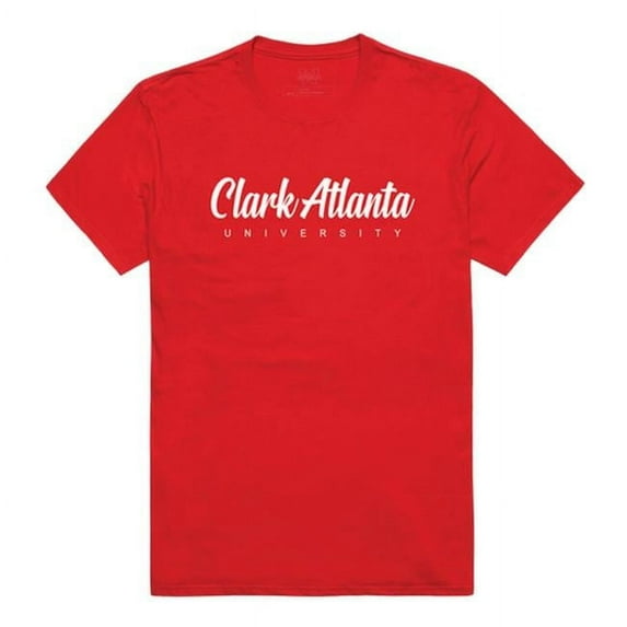 W Republic 554-512-RED-03 Clark Atlanta University Panthers Script T-Shirt, Red - Large