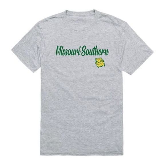 W Republic 554-546-HGY-02 Missouri Southern State University Lions Script T-Shirt, Heather Grey - Medium