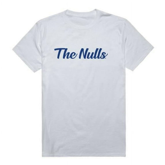W Republic 554-553-WHT-02 New College Script T-Shirt, White - Medium