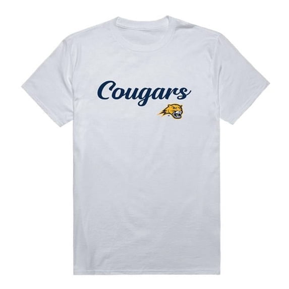 W Republic 554-614-WHT-04 Averett University Cougars Script T-Shirt, White - Extra Large
