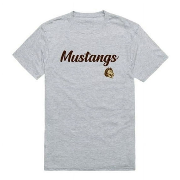 W Republic 554-674-HGY-01 Southwest Minnesota State University Mustangs Script T-Shirt, Heather Grey - Small
