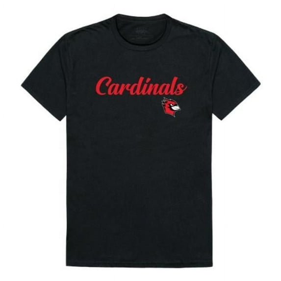 W Republic 554-683-BLK-05 Wesleyan University Cardinals Script T-Shirt, Black - 2XL