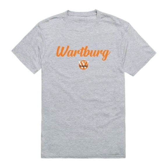 W Republic 554-708-HGY-03 Wartburg College Knights Script T-Shirt, Heather Grey - Large