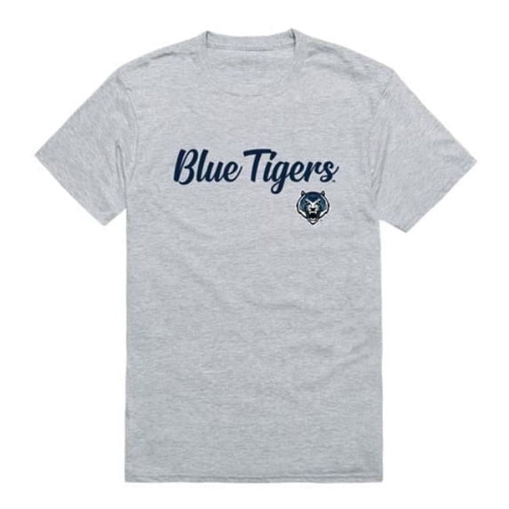 W Republic 554-720-HGY-03 Lincoln University Blue Tigers Script T-Shirt, Heather Grey - Large