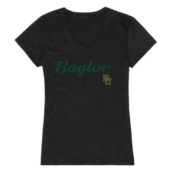 W Republic 555-110-BLK-05 Baylor University Womens Script T-Shirt, Black - 2XL