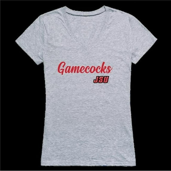 W Republic 555-126-HG2-03 Jacksonville State Gamecocks Script Womens T-Shirt, Heather Grey - Large