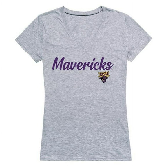 W Republic 555-132-HGY-03 Minnesota State University, Mankato Womens Script T-Shirt - Heather Gray, Large