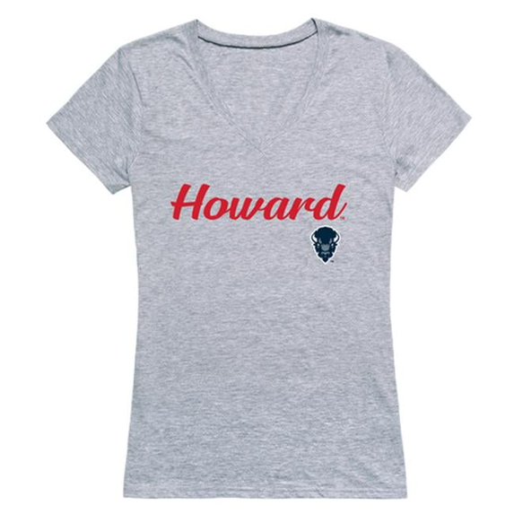 W Republic 555-171-HGY-05 Women Howard Bison Script T-Shirt, Heather Grey - 2XL