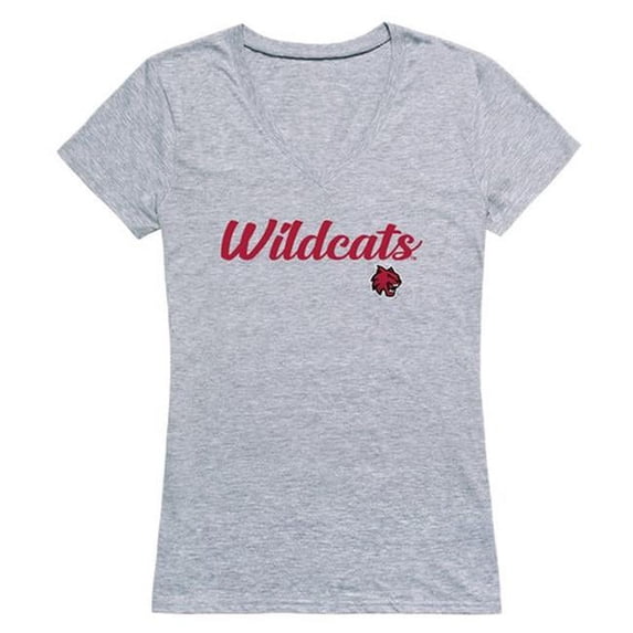 W Republic 555-213-HGY-01 Women Central Washington Wildcats Script T-Shirt, Heather Grey - Small