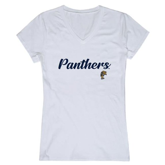 W Republic 555-219-WHT-01 Women Florida International Golden Panthers Script T-Shirt, White - Small